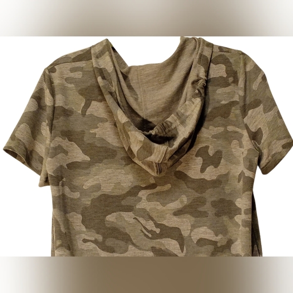 Jane & Delancey - Sweatshirt Dress Grey Camouflage Short Sleeve, Pockets, Size M - Picture 5 of 10